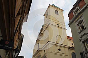 The Basilica of St. James Czech: Bazilika svatÃÂ©ho Jakuba VÃâºtÃÂ¡ÃÂ­ho in the Old Town of Prague, Czech Republic. The church is home